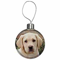 Yellow Labrador Puppy Christmas Bauble