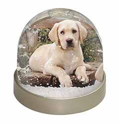 Yellow Labrador Puppy Snow Globe Photo Waterball