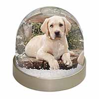 Yellow Labrador Puppy Snow Globe Photo Waterball