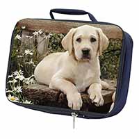 Yellow Labrador Puppy Navy Insulated School Lunch Box/Picnic Bag