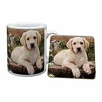 Yellow Labrador Puppy Mug and Coaster Set - Advanta Group®