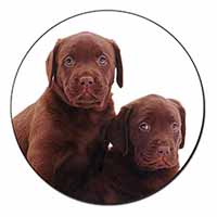 Chocolate Labrador Puppy Dogs Fridge Magnet Printed Full Colour