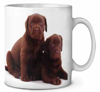 Chocolate Labrador Puppy Dogs Ceramic Coffee Mug/Tea Cup