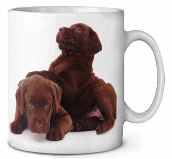 Chocolate Labrador Puppies Ceramic 10oz Coffee Mug/Tea Cup