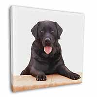 Black Labrador Dog Square Canvas 12"x12" Wall Art Picture Print