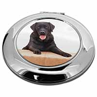 Black Labrador Dog Make-Up Round Compact Mirror