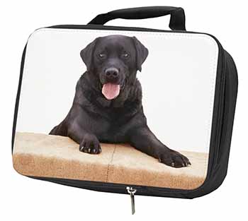 Black Labrador Dog Black Insulated School Lunch Box/Picnic Bag