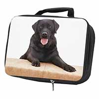 Black Labrador Dog Black Insulated School Lunch Box/Picnic Bag