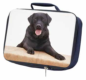 Black Labrador Dog Navy Insulated School Lunch Box/Picnic Bag