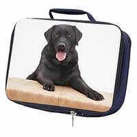 Black Labrador Dog Navy Insulated School Lunch Box/Picnic Bag