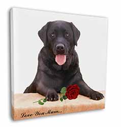 Black Lab with Rose 