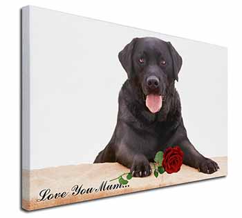 Black Lab with Rose 