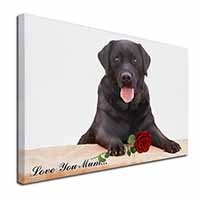 Black Lab with Rose 