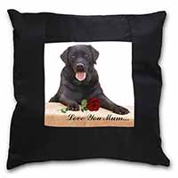 Black Lab with Rose 