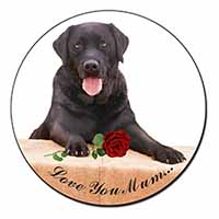 Black Lab with Rose 