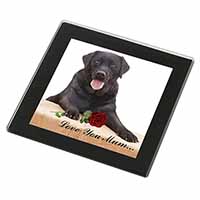 Black Lab with Rose 