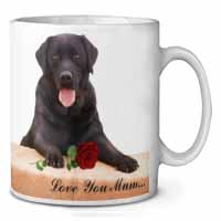 Black Lab with Rose 