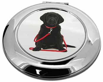 Black Goldador Dog Make-Up Round Compact Mirror