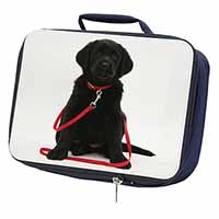 Black Goldador Dog Navy Insulated School Lunch Box/Picnic Bag