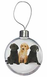 Labrador Puppies Christmas Bauble