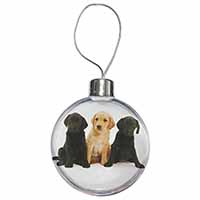 Labrador Puppies Christmas Bauble