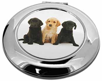 Labrador Puppies Make-Up Round Compact Mirror