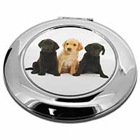 Labrador Puppies Make-Up Round Compact Mirror