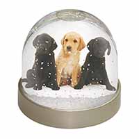 Labrador Puppies Snow Globe Photo Waterball