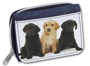 Labrador Puppies Unisex Denim Purse Wallet