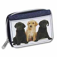 Labrador Puppies Unisex Denim Purse Wallet