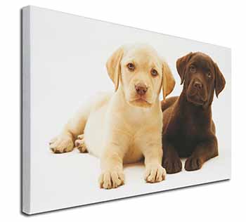 Labrador Puppy Dogs Canvas X-Large 30"x20" Wall Art Print