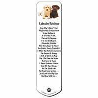 Labrador Puppy Dogs Bookmark, Book mark, Printed full colour