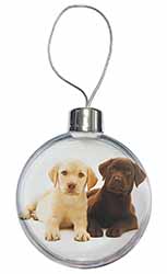 Labrador Puppy Dogs Christmas Bauble