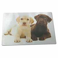 Large Glass Cutting Chopping Board Labrador Puppy Dogs