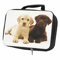Labrador Puppy Dogs Black Insulated School Lunch Box/Picnic Bag
