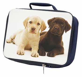Labrador Puppy Dogs Navy Insulated School Lunch Box/Picnic Bag