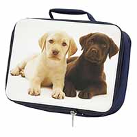 Labrador Puppy Dogs Navy Insulated School Lunch Box/Picnic Bag