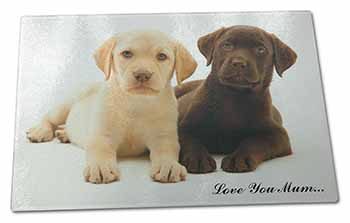 Large Glass Cutting Chopping Board Labrador Puppy Dogs 