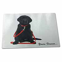 Large Glass Cutting Chopping Board Goldador Dog 