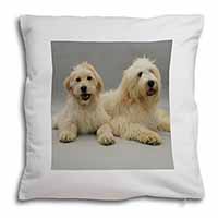 Labradoodle Dog Soft White Velvet Feel Scatter Cushion