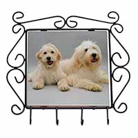 Labradoodle Dog Wrought Iron Key Holder Hooks