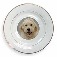 Labradoodle Dog Gold Rim Plate Printed Full Colour in Gift Box