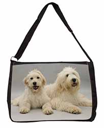 Labradoodle Dog Large Black Laptop Shoulder Bag School/College