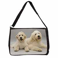 Labradoodle Dog Large Black Laptop Shoulder Bag School/College