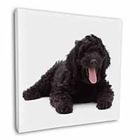 Black Labradoodle Dog Square Canvas 12"x12" Wall Art Picture Print