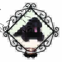 Black Labradoodle Dog Wrought Iron Wall Art Candle Holder