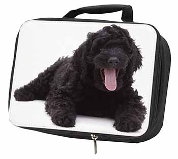 Black Labradoodle Dog Black Insulated School Lunch Box/Picnic Bag