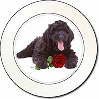 Labradoodle Dog with Red Rose Car or Van Permit Holder/Tax Disc Holder