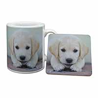 Labrador Puppy Mug and Coaster Set