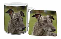 Lurcher Dog Mug and Coaster Set